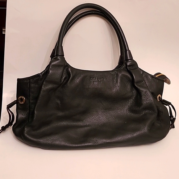 Kate Spade♠️New York Large Black Pebbled Leather Macdougal Alley Stevie Satchel - Picture 16 of 16